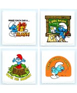 Vintage 80s Smurfs Stickers Lot Of 4 - £4.67 GBP