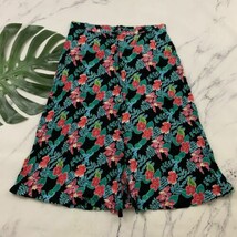 Sag Harbor Womens Vintage 90s Crinkle Midi Skirt Size L Pink Tropical Fl... - $480.68 MXN