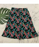 Sag Harbor Womens Vintage 90s Crinkle Midi Skirt Size L Pink Tropical Fl... - $35.19 CAD
