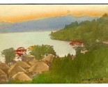 Lake Hakone Undivided Back Postcard Japan Hand Colored 1900&#39;s - $11.88