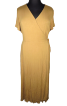 Banana Republic Womens&#39;s Tan Short Sleeve Wrap Maxi Dress Size XL - £13.38 GBP