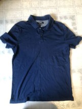 Banana Republic The Luxury Touch Polo Shirt Size M navy Blue short sleeve - £22.82 GBP