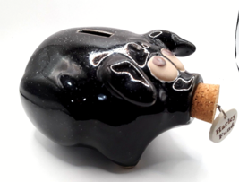 Muddy Water Pottery Corked Ceramic Piggy Bank With Harley Fund Nose Ring - £23.56 GBP