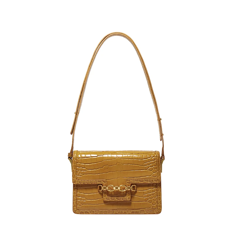 LAFESTIN Handbag Fashion Original New Crocodile Pattern Leather Purse Sh... - $144.53