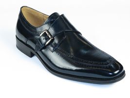 Men Leather Shoes GIOVANNI Mock toe Buckle Strap European LAMBERT Dark Blue image 2