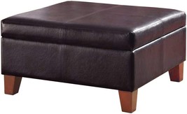 Homepop Home Decor |K2380-E155 | Luxury Large Faux Leather, Distressed Brown - £116.69 GBP
