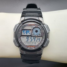 Men&#39;s Casio 3198 AE-1000W Illuminator Digital Watch World Time 5 Alarms Quartz - £19.45 GBP