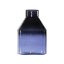 Blue Soda Lime Glass Bottle Vase 7&quot;H - $49.60