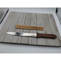 Vernon Butcher Knife Wood Handle 8&quot; Blade Vintage 13&quot; Total - $12.97