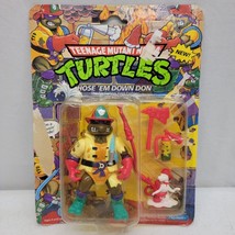 1991 TMNT Hose &#39;Em Down Don Ninja Turtles Playmates Action Figure Fire F... - $62.88