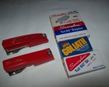 Lot of 2 Vintage Swingline Tot 50 Staplers + lots of staples - Made in USA - £15.52 GBP