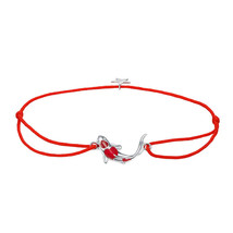 Guardian Lucky Fish Rope Chain Bracelet for Couple Silver 925 Star Ename... - $17.78