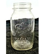 BALL Perfect Mason Jars~1 Qt~Ribbed~Clear ~Marked Made in USA, 16A - £11.64 GBP