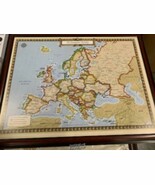 CUSTOM DESCRIPTION WORLD Europe TRAVEL MAP FRAME WOOD &quot;Amish Community&quot; - $51.52 CAD