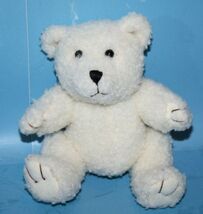 Kellytoy Teddy Bear Ivory Curly Plush 7" Stuffed Animal Soft Toy 2004 Bl... - $10.40