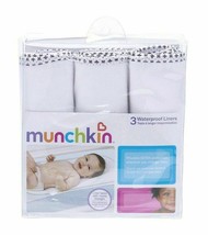 MUNCHKIN Waterproof Changing Pad Liners 3 Count Washable Polyester Baby - £6.13 GBP