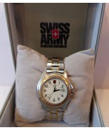 Victorinox Swiss Army Officer Watch Men 40mm White Dial Two Tone Date - €185,99 EUR
