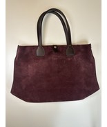 Daniel And Bob Cuoio Tote Hobo Bag Red Suede Exterior Large Handbag Womens - £91.89 GBP
