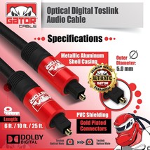 Toslink Optical Cable Digital Audio Fiber Optic SPDIF Cord Dolby DTS Red... - $12.99