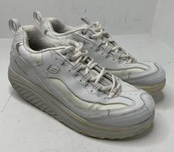 Skechers Shape Ups White Leather Fitness Walking Shoes 11800-Women&#39;s Size 9.5 N7 - £25.01 GBP