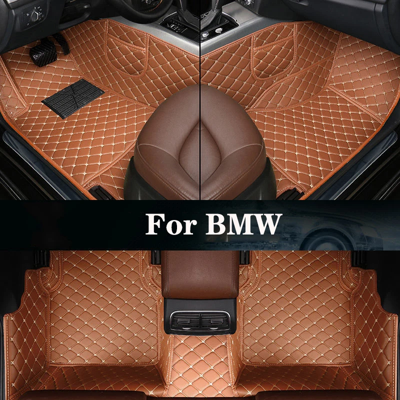 New Side Storage Bag With Customized Leather Car Floor Mat For BMW 7 Ser... - $89.37