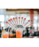 10 Rums Of Puerto Rico Vintage Swizzle Sticks  Orange Cocktail Plastic S... - €8,40 EUR