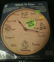 Stitch In Time Counted Cross Stitch  Art 352 Herb Garden Quartz Clock Mo... - £20.56 GBP
