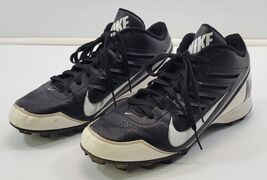 *E) Nike Land Shark Men Mid Football Baseball Cleats 511292-010 Size 10 - $9.89