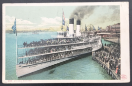 1901 Great Lakes Steamship Off For A River Trip Postcard Detroit Photographic - £11.18 GBP