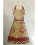  Fiesta Fashion Apron Red Yellow Calypso Floral Sunflower Womens 35&quot; x 3... - £18.20 GBP