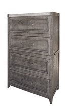37" Gray Solid Wood Four Drawer Chest - $21,502.76 MXN