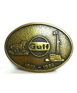 Gulf Oil  belt buckle brass vintage 1984 - £43.99 GBP