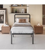 18 Inch Twin Bed Frames With Headboard, Heavy Duty Metal Twin Size, Black - $1,839.70 MXN