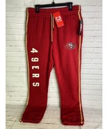 Ultra Game NFL San Francisco 49ers Logo Jogger Pants Sweatpants Red Mens... - £42.81 GBP
