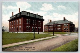 Rockland ME Lincoln St High School Maine Postcard A31 - £5.36 GBP