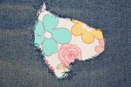 Vintage style flowers patch 3 units 4.5 in x 4.5 in Cotton iron on patches - £8.74 GBP+