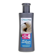 Blond Time Silver Shampoo Anti Yellolw 150ml Blond&amp;Grey Hair Anti Yellow Effect - £5.39 GBP