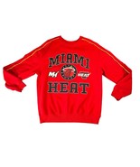 NBA Women&#39;s Medium Red Miami Heat Crewneck Pullover Long Sleeve Sweatshirt - £14.14 GBP