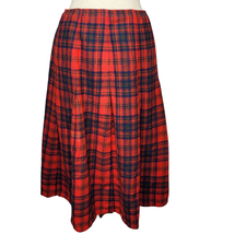 Vintage Pendleton  Red and Blue Plaid Midi Skirt Size Small  - £35.78 GBP