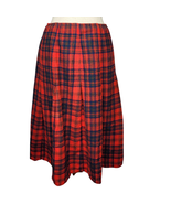 Vintage Pendleton  Red and Blue Plaid Midi Skirt Size Small  - £35.56 GBP