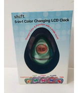 Shift  5-in-1 Color Changing LCD Clock, NEW - £7.83 GBP