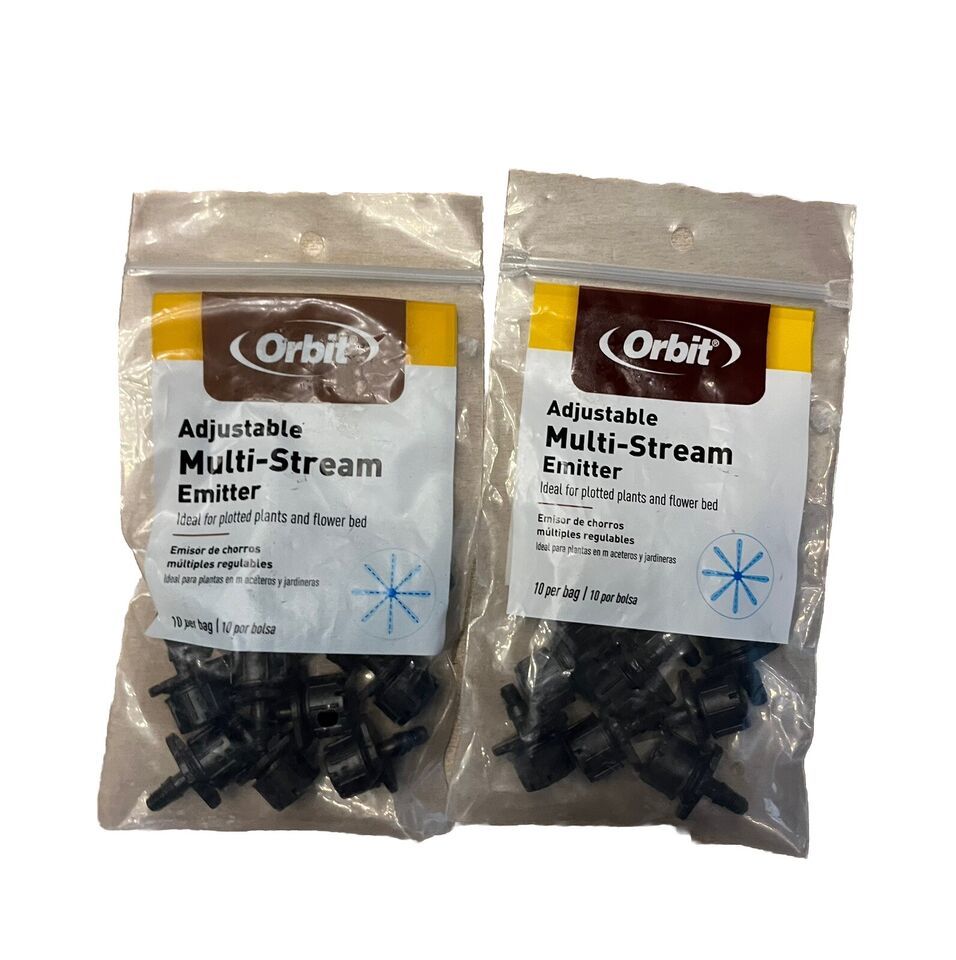 (20 pc) -2 pack Orbit Drip System Adjustable Multi-Stream Drip Emitter S... - $12.59