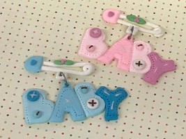 Baby Shower Pink or Blue Baby Decorative Safety Pin Favors Party Decorations - £7.85 GBP