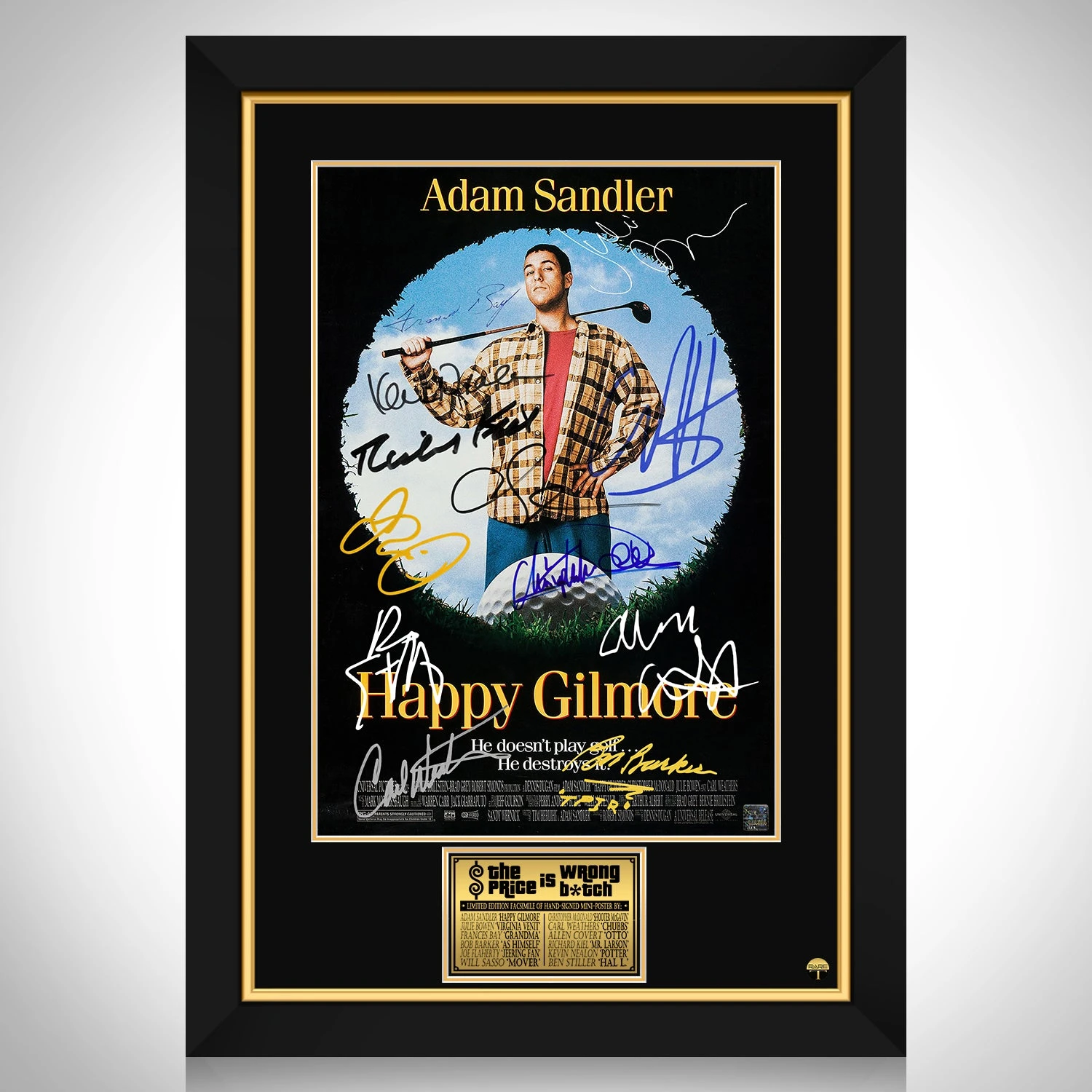 Happy Gilmore Mini Poster Limited Signature Edition Studio Licensed Custom Frame - £247.65 GBP