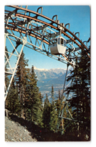 Banff Sulfer Springs Mountain Gondola Lift Alberta Canada Chrome Postcard L14 - £5.39 GBP