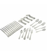Lenox French Perle 65 PC Flatware Set Service For 12 Stainless 18/10 Bea... - £195.80 GBP