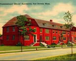 Vtg Linen Postcard Fort Devens Massachusetts MA Non-Commissioned Officer... - $3.91