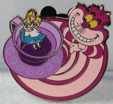 Disney Alice in Wonderland and Cheshire Cat Mad Tea Party Attraction pin - £15.82 GBP
