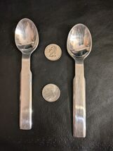 Lot Of 2 Stanley Roberts Oblique Teaspoon 6 In Korea Stainless MCM - €12,62 EUR