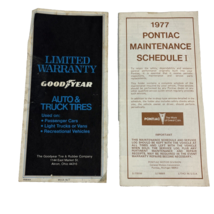 1977 Pontiac Firebird Grand Prix Owners Maintenance Schedule GTO Lemans Goodyear - $15.09